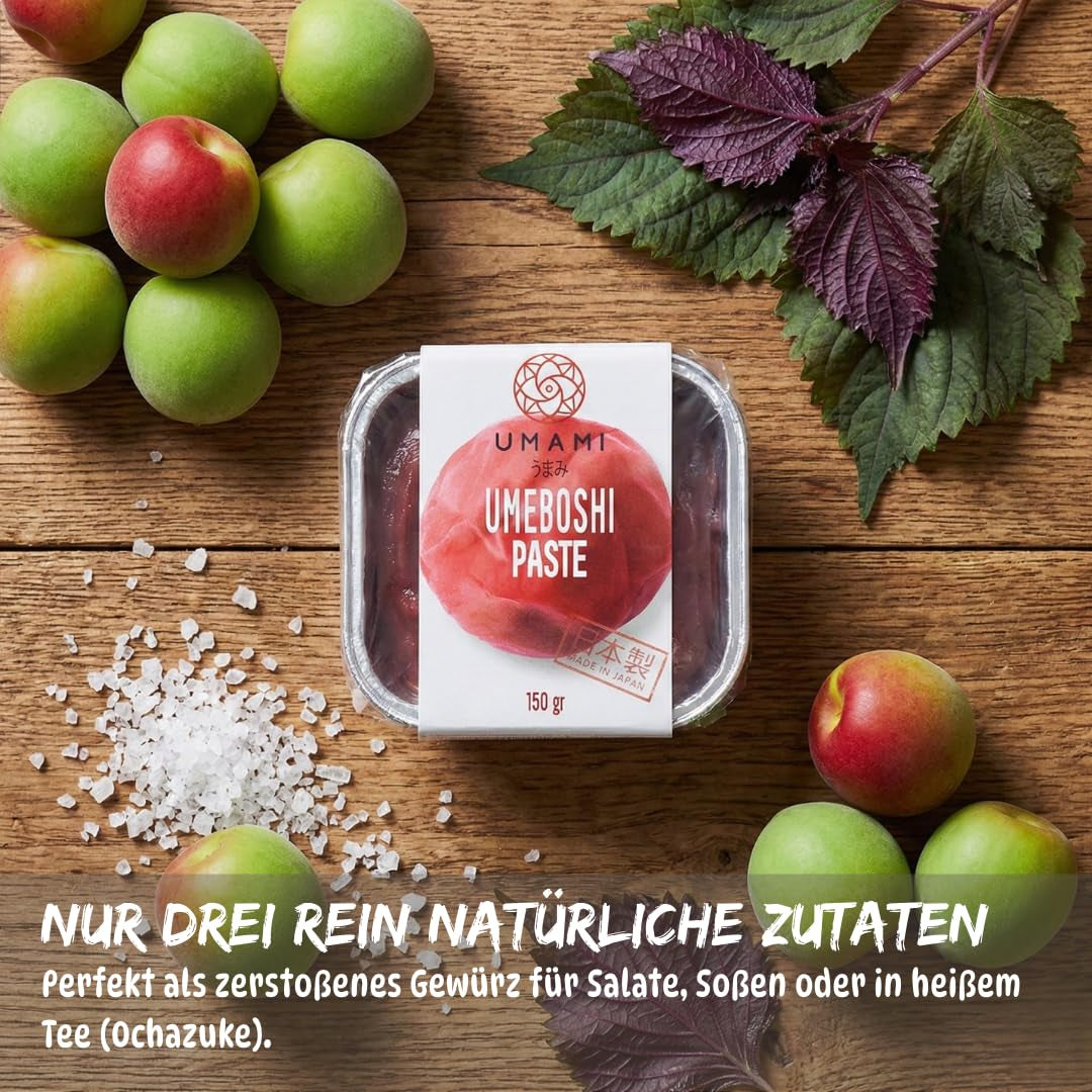 Japanse Umeboshi-Paste, Fermentierte Pflaumen mit Shiso, 150 g