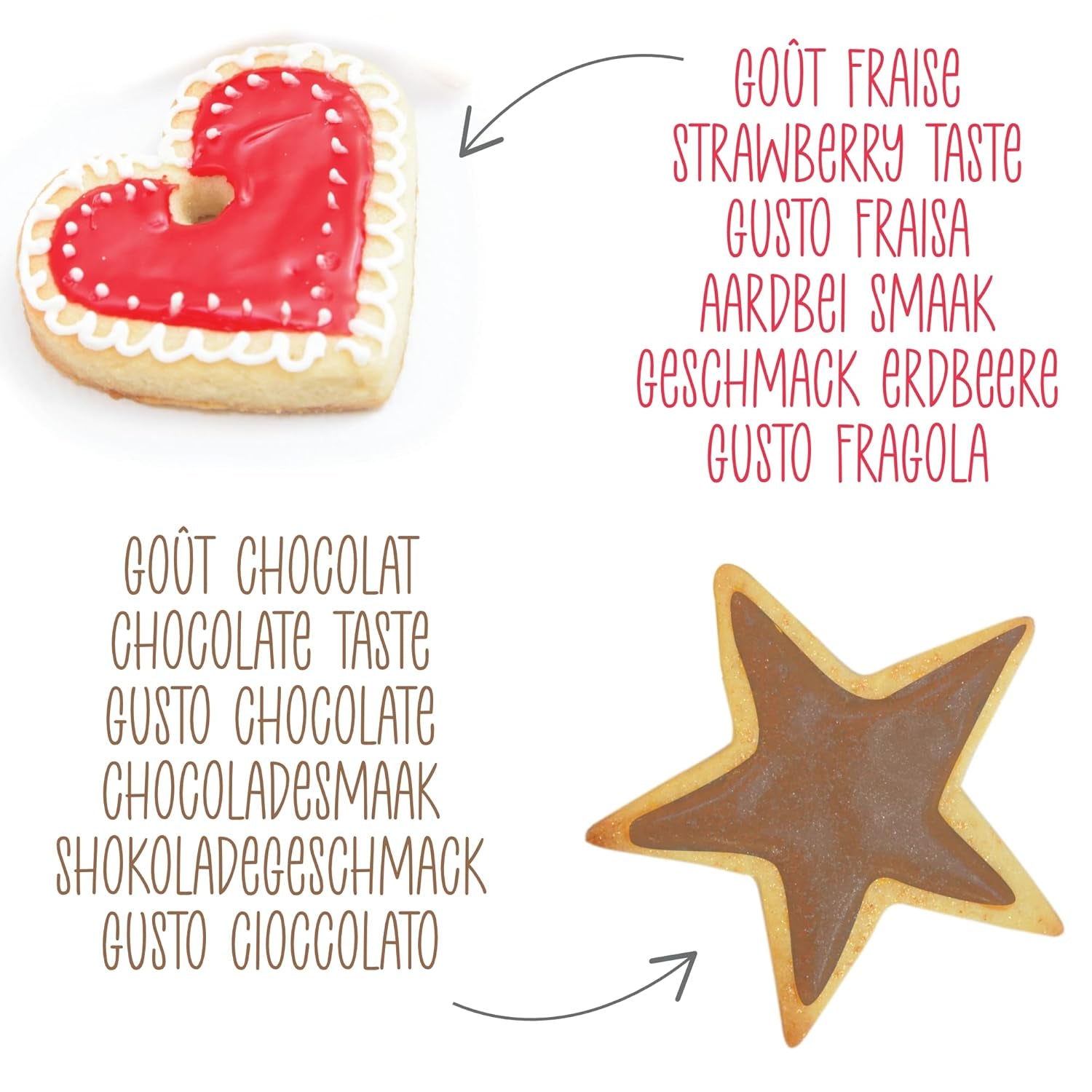 Scrapcooking - 4 stuks markers: goud, chocolade, wit en rood - decoratieve eetbare stiften voor het schrijven en tekenen op desserts, taarten en koekjes