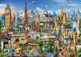 Educa - Puzzel 2000 stukjes voor volwassenen | Bezienswaardigheden van Europa, puzzel 2000 stukjes voor volwassenen en kinderen vanaf 14 jaar, Toeristische attracties (17697) Puzzel Naty Shop