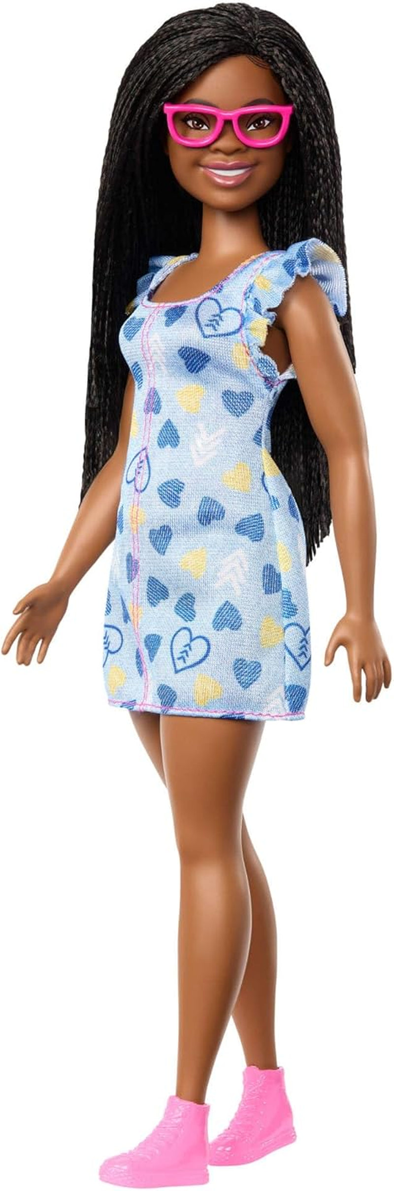 Barbie Fashionistas pop nr. 229 met Downsyndroom in hartjurk, ontwikkeld in samenwerking met de National Down Syndrome Society, HYK14 Naty Shop Dolls standaardtitel