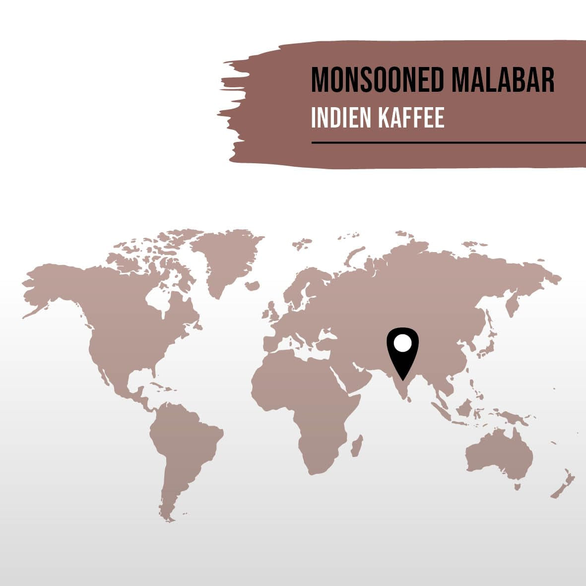 STARKER TOBAK Monsooned Malabar-koffie, hele bonen, handgebrand - medium gebrand, India, 100% Arabica, geschikt voor filterkoffie, Franse pers, volautomatische koffiezetapparaten, zacht voor de maag - extra lage zuurgraad