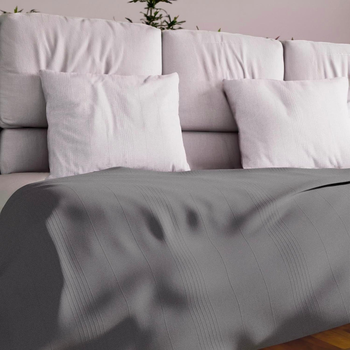 Soleil D'Ocre Adele, Zigzag-hoes, van de bank gegooid, Polykaton, Blauw, 220 X 240 Cm Naty Shop Dekbedden en dekbedden Grijs 180 X 220 Cm