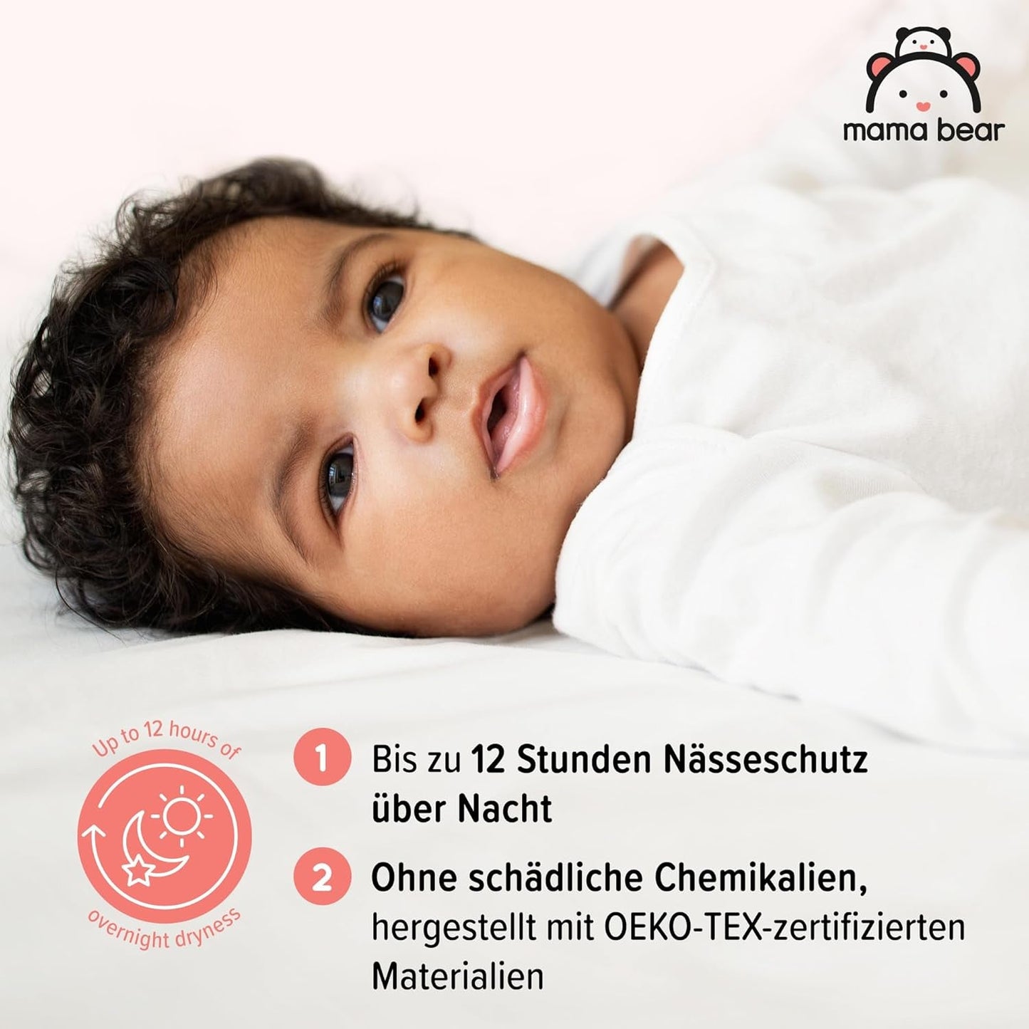 Amazon-merk: Mama Bear Disney-luiers, maat 5 (12-17 kg) - maanddoos, wit, 140 stuks (2 verpakkingen van 70)