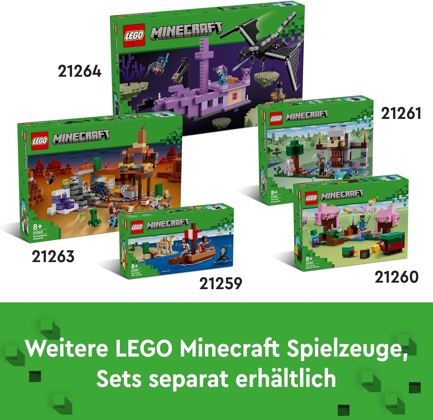 LEGO Minecraft Kersenbloesemboomgaard Speelgoedtuin om te ontdekken met Sunny, Sniffer, Zombie en Bijen Gamercadeau voor jongens en meisjes vanaf 8 jaar 21260 Bouwsets Beuche in LEGO-Store