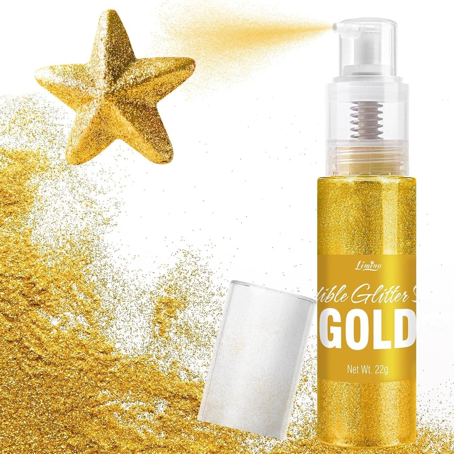 Eetbare glitterspray - 22G Eetbare glitter, eetbaar glitterpoeder voor drankjes, taartdecoraties, macarons - Voedselkleuring glitterpoeder, eetbare glitter voor cocktails, muffins (roze)
