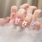 500 stuks 3D-nagelbedel Schleifen Charms Nägel Nail Art Charms Schleife Nagel Charms Nägel Nail Art Schleifen Nageldekorationen Mit Aufnahmewerkzeug Für Frauen en Mädchen Nagel-Diy-Zubehör