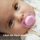 Philips AVENT Set van 4 Ultra Air lichtgewicht en ademende fopspenen: 2 glow-in-the-dark-fopspenen en 2 fopspenen voor overdag, 18 maanden+ (model SCF349/43)