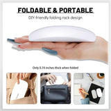 Aokitec Mini LED UV-lamp, UV-gelnagellamp, draagbare nageldroger voor alle soorten gelnagellak, uithardingstool in muisvorm, compact, lichtgewicht met USB-kabel (wit)