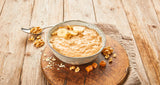 Caramel Oat Pudding, een harmonieuze mix van karamelpudding en volkoren haver, suikervrij, gezoet met agavesiroop, 1 zakje x 64 g (4 stuks)