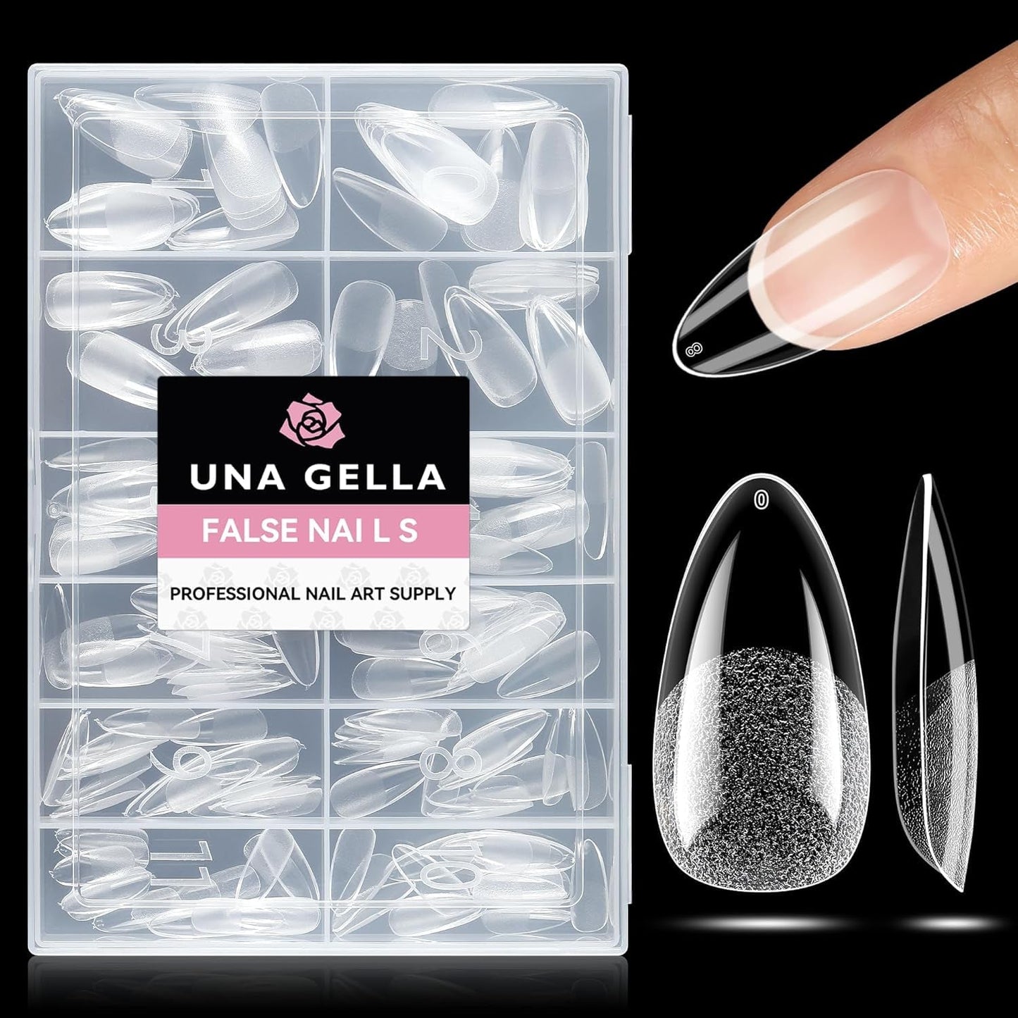 Ballerina Gel Nagel Tips 216 stks 12 Maten Zachte Gel Nagel Tips Volledige Dekking Nagelverlenging Set Semi Matte DIY Thuis Kunst