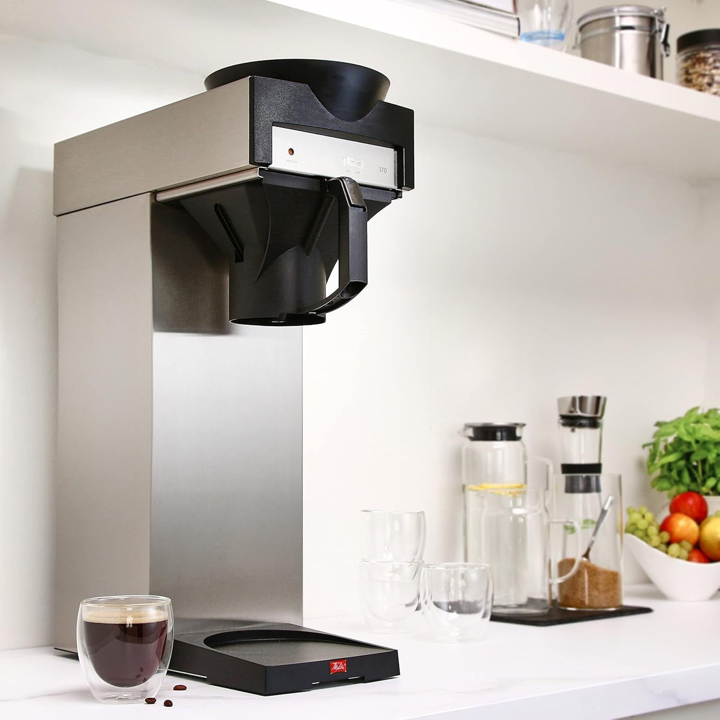 Professionele espressomachine met filter 170 MT, geïsoleerde karaf voor opslag