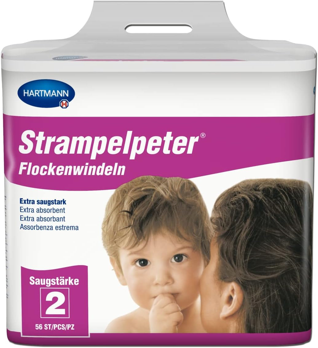 Exfoliërende luiers, absorptieniveau 2: hygiënische oplossing voor gebruikers met milde incontinentie, incontinentieverband, 35x11cm, 56 stuks