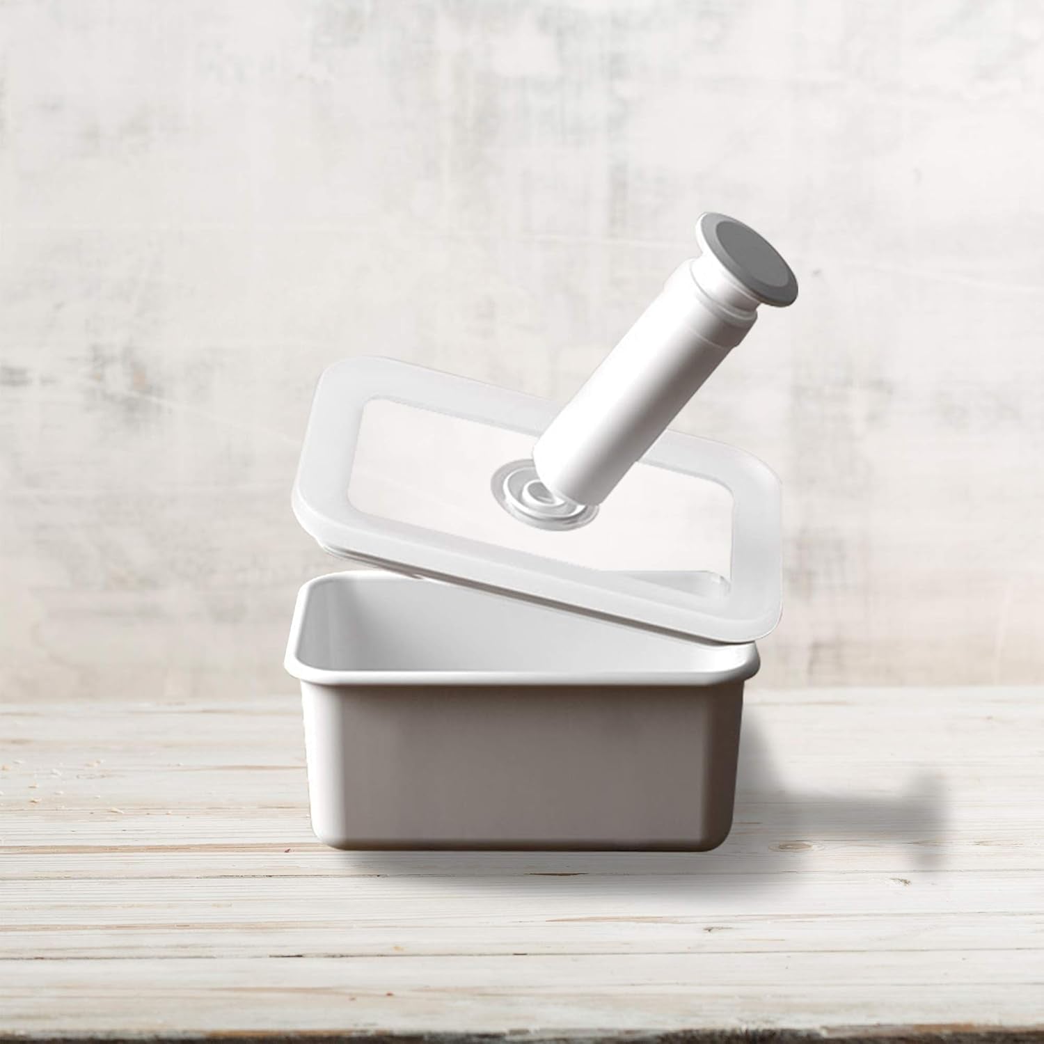 Geëmailleerd vacuüm-voedselbewaarblik | XL| 1,85L | 23,5 x 17,5 x 7 cm | houdt voedsel veel langer vers | beschermt voedsel tegen bacteriën en schimmels | zonder vacuümpomp Voedselbewaardozen Naty Shop