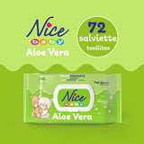 Reinigingsdoekjes voor kinderen en baby's - met aloë vera en arganolie - dermatologisch getest - fysiologische pH-waarde - maxiformaat: pakje van 72 doekjes - Nice