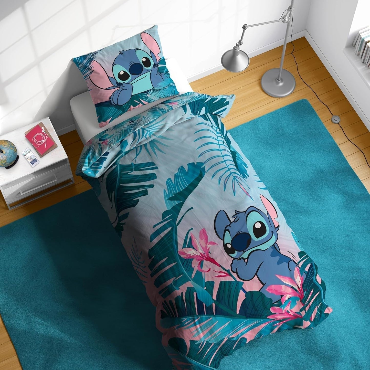 Beddengoedset voor kinderen Lilo And Stitch Bloemenbeddengoed - kinderen Naty Shop