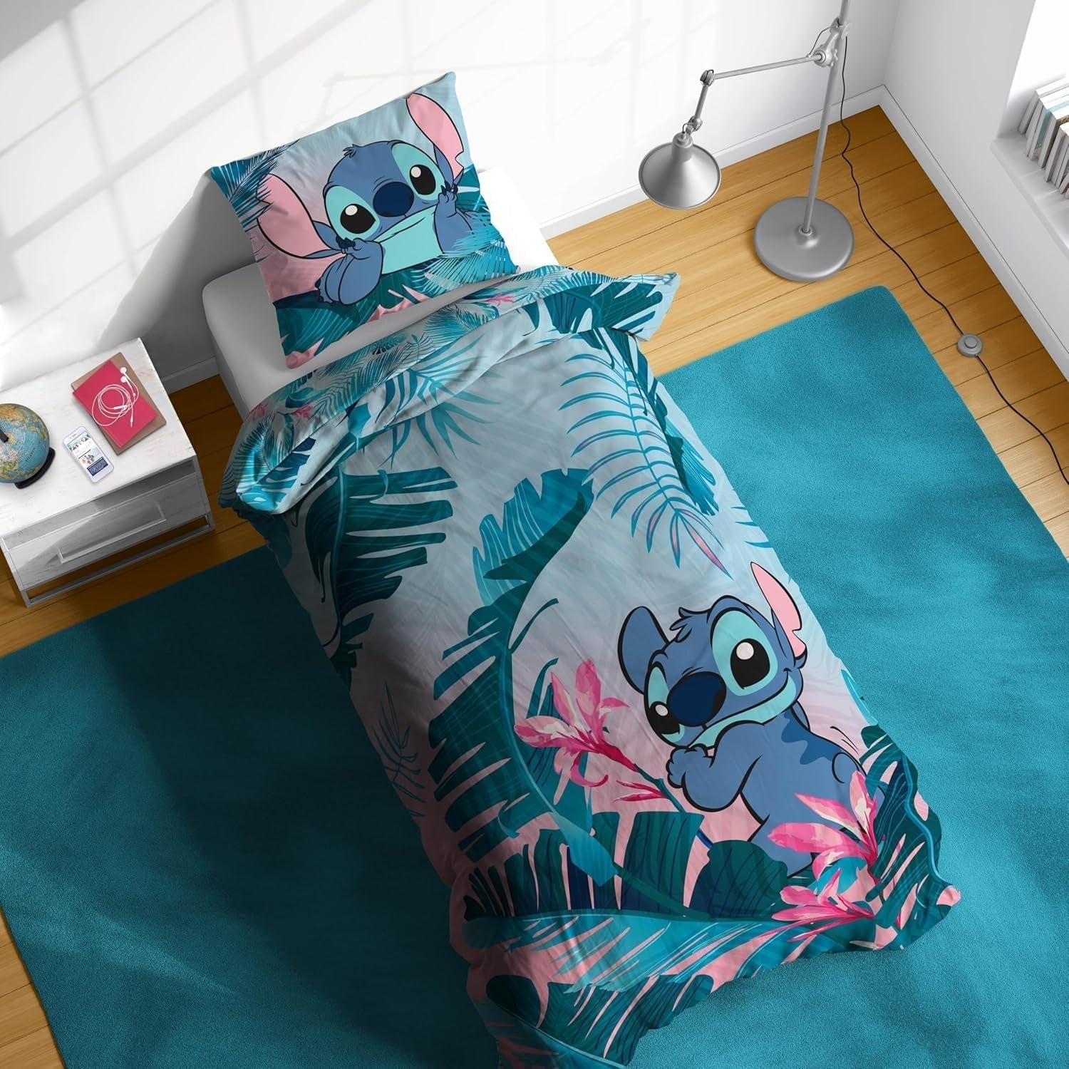 Beddengoedset voor kinderen Lilo And Stitch Bloemenbeddengoed - kinderen Naty Shop