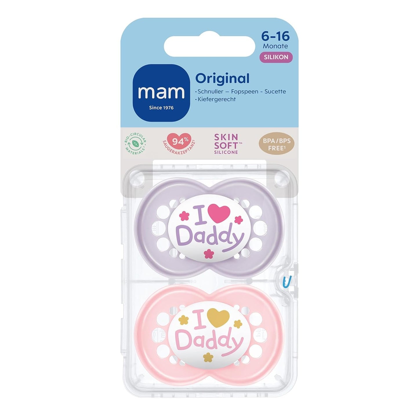 MAM Originele siliconen 6-16 Daddy Rose