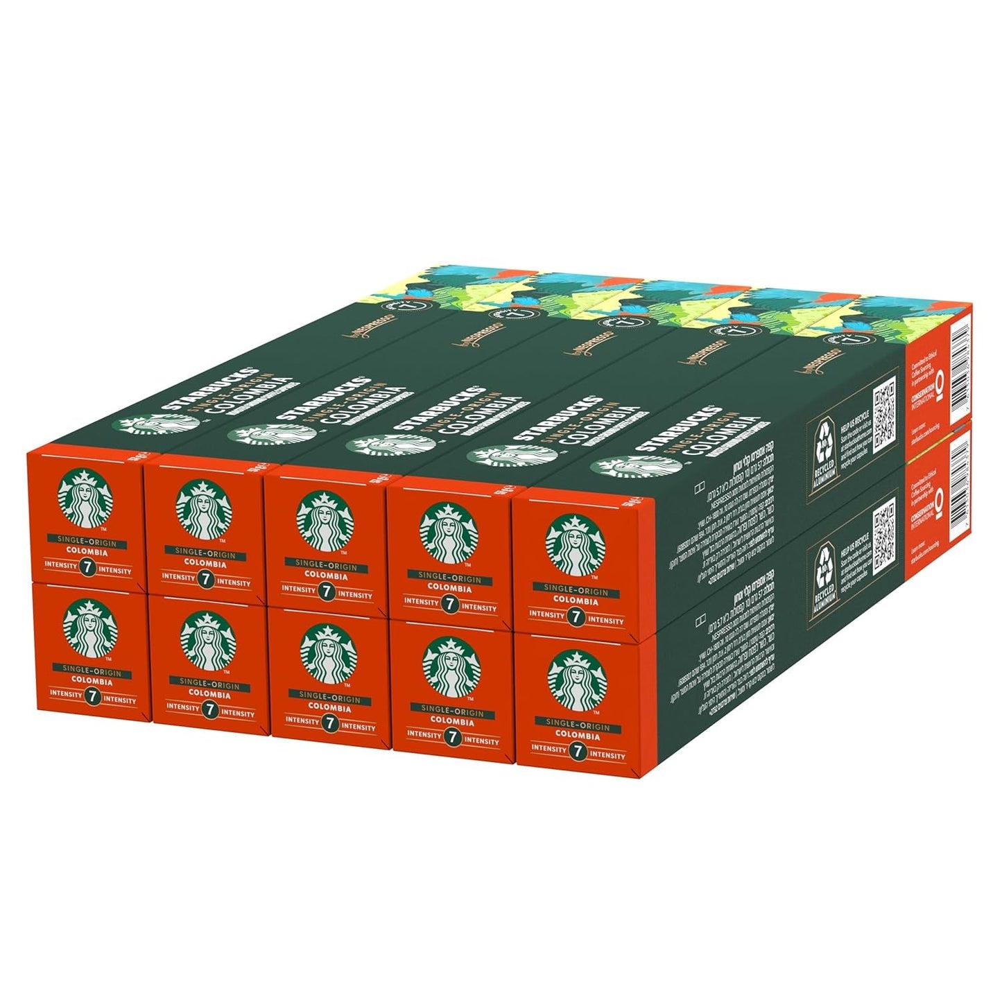 STARBUCKS Single-Origin Colombia door Nespresso, Mittlere Röstung, Kaffeekapseln 10 x 10 (100 Kapseln)