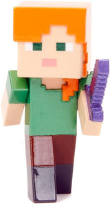 Jada Toys Minecraft-figurenset (4-delig) gemaakt van metaal - Minecraft Caves & Cliffs verzamelfiguren (Steve, Alex, Creeper en Warden) voor gamers en verzamelaars 8+ 6 cm elk Actiefiguren Naty Shop