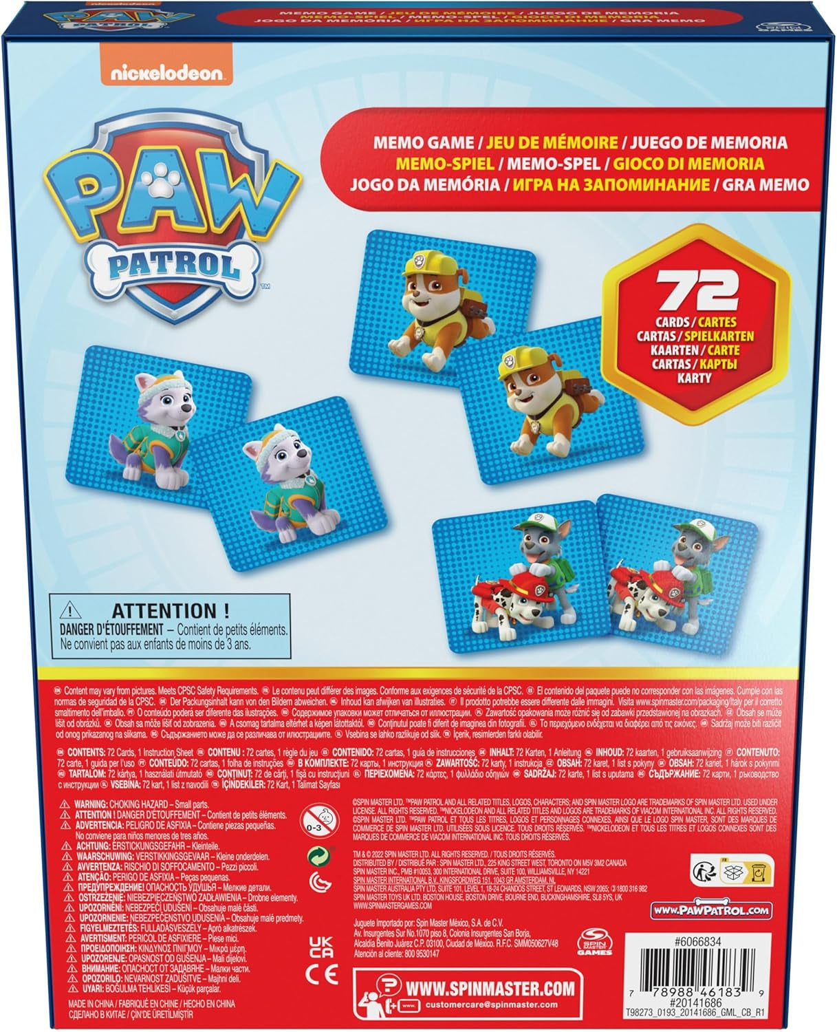 Spin Master Paw Patrol spellen, memory spel, Paw Patrol speelgoed, Chase, Stella, Marcus, Ruben, memory spellen met boeken, voor kinderen vanaf 4 jaar Actiefiguren Naty Shop