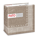 Fato - Droogpapieren servetten, airlaid, textieleffect, verpakking van 50 servetten, 40X40 gevouwen in 4-formaat, Tropicana Decor