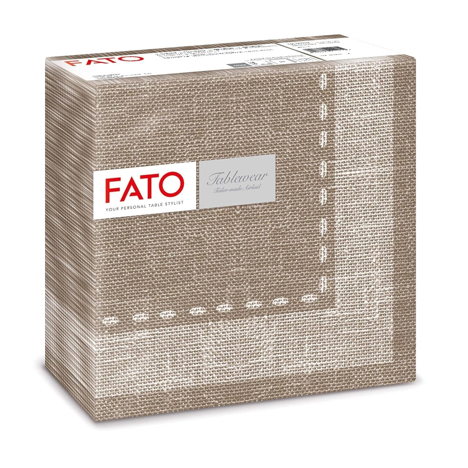 Fato - Droogpapieren servetten, airlaid, textieleffect, verpakking van 50 servetten, 40X40 gevouwen in 4-formaat, Tropicana Decor