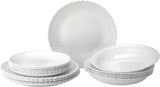 Serviesset voor 6 - 18-delig - Serviesset van opaalglas - Witte serviesset - Kom en bordenset - Modern serviesgoed - Borden - Serviesgoed - Serviesset voor 6 personen