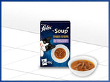 Felix Soepreepjes, Kattensoep, Gemengde Variatie, Verpakking van 8 (8 x 6 zakjes van elk 48 g)