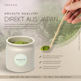 Shinto - "Gouden" biologische Matcha-thee - Groene theepoeder van ceremoniële kwaliteit - JAS & EU BIO gecertificeerd - Schaduwrijk en met de hand geplukt - Directe import uit Uji, Japan - 30g