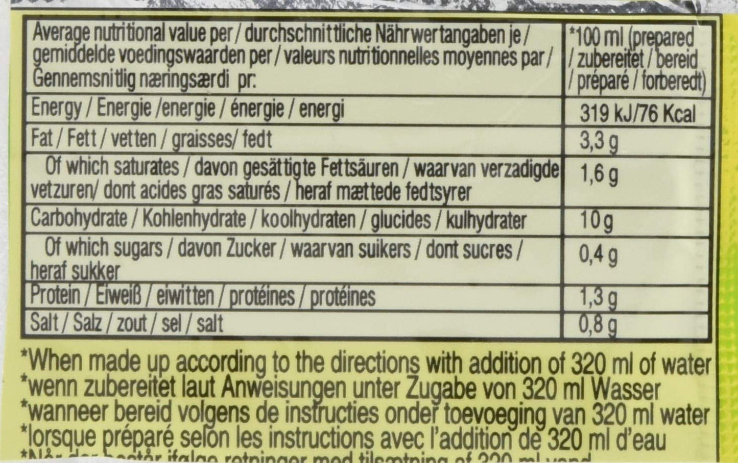 Instantnoedels met kip, verpakking van 10 (10 x 60 g)