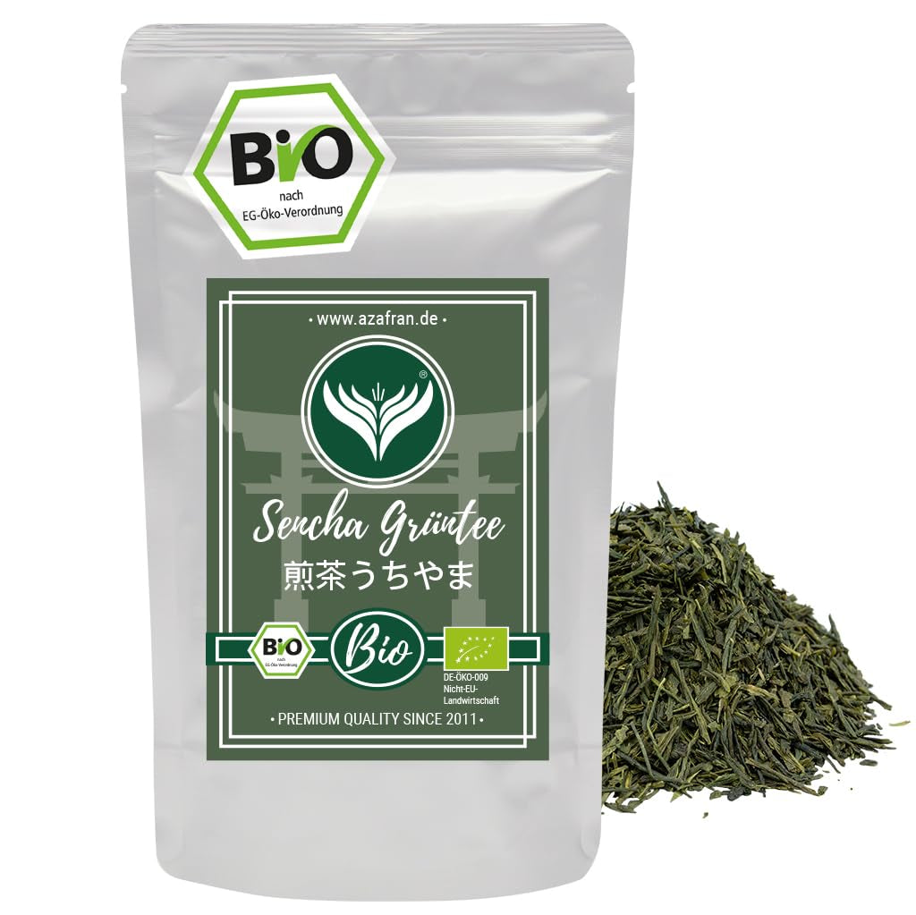 Azafran Groene Thee - Biologische Sencha Groene Thee Los Gesneden - Originele Uchiyama uit Japan 250 g