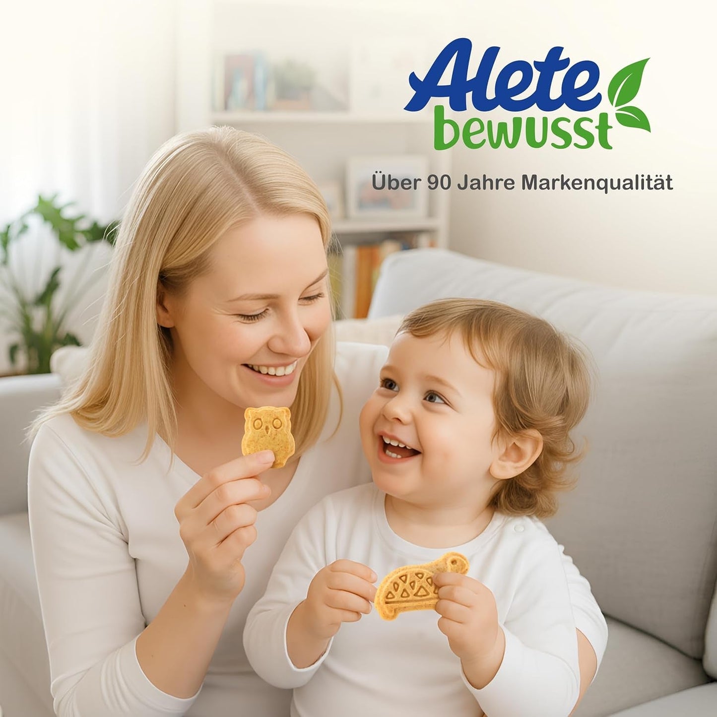 Alete Biologische Krokante Koekjes met Alac (4 x 125g) - Krokante Alac Koekjes voor baby's, palmolievrij, vanaf 10 maanden