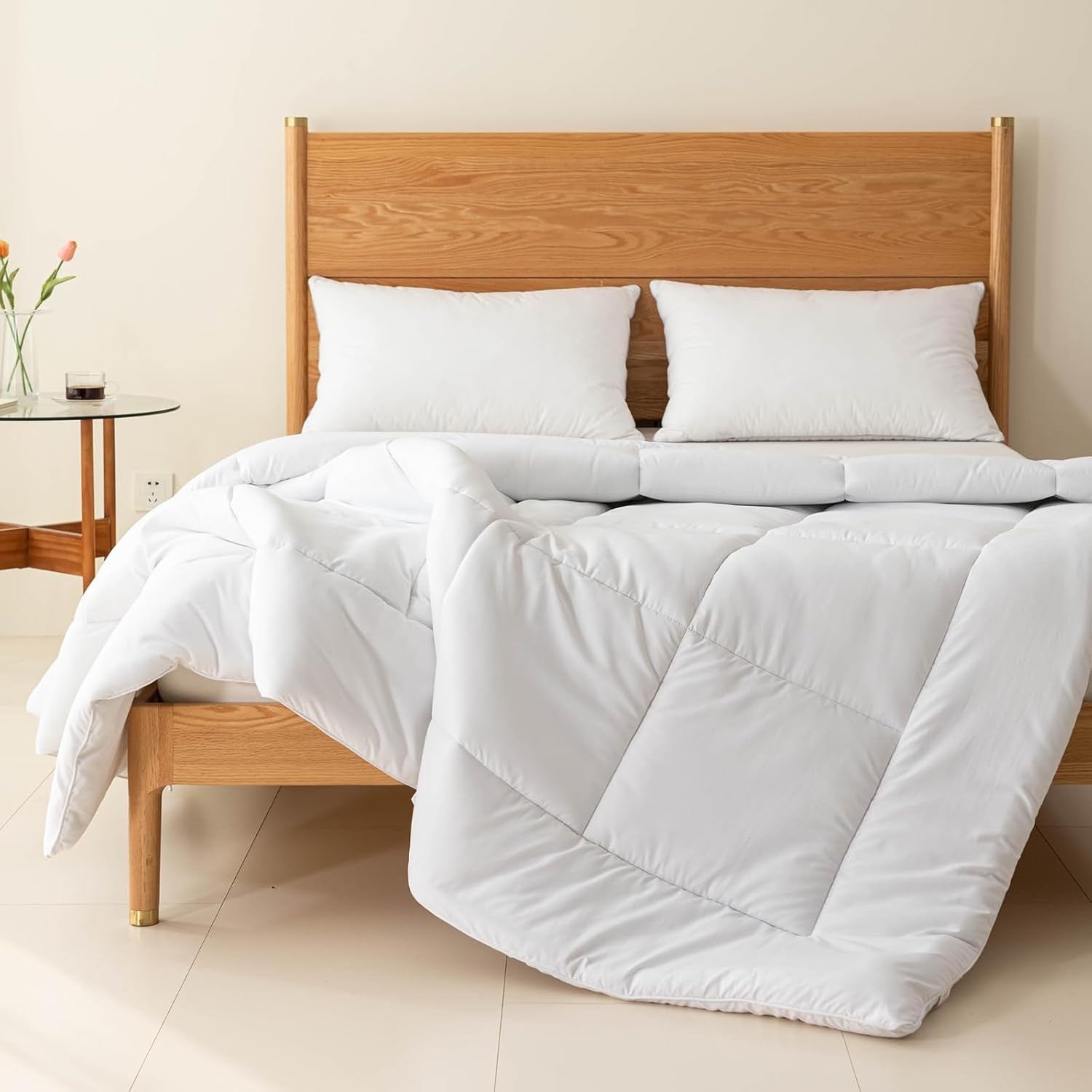 Good Nite Quilt All Seasons Quilt 155X220 Cm 4 Seizoenen Quilts Microvezel Quilt Four Seasons Quilt Wit (155X220 Cm) Quilts en Quilts Naty Shop