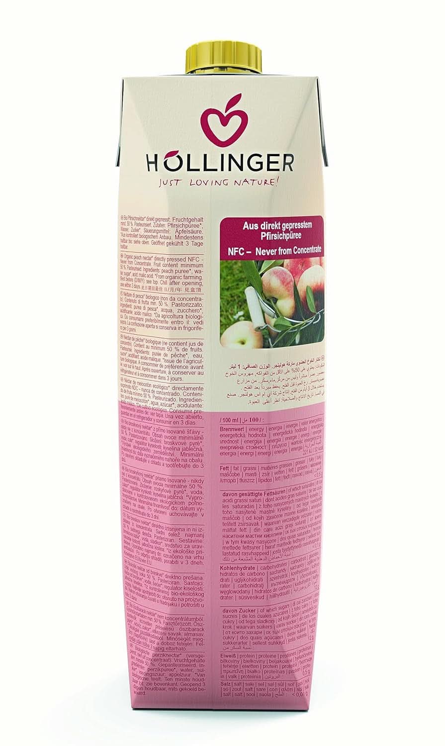 BIO Perzik, 1 liter Alcoholvrije dranken Naty Shop