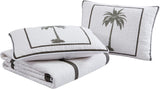 Tommy Bahama Palm Island-collectie | Dekbed - 100% katoen, omkeerbaar, zacht en ademend, voorgewassen voor extra zachtheid, kingsize bed, grijs Dekbedden en dekbedden Naty Shop