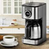 CASO Selection C 10 Thermo Design koffiezetapparaat – roestvrijstalen behuizing, 1,2 l isotherme karaf (10 kopjes), touchbediening en timer, Aroma PLUS-functie, permanent filter, antidruppelfilter