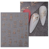 JMEOWIO Nagelsticker Mond Stern 9 Blatt Nail Art Sticker Selbstklebend Nagelaufkleber Bunter Decoratie Nageldesign Zubehör