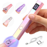 Saviland UV-lamp voor gelnagels: Mini U V-lamp voor nagelsSchützen Sie Die Haut Wiederaufladbar Klein LED Nagellack Trocknergerät Für Nagellack Aufbaugel Nail Tips Nagelkleber Geschenken voor Frauen