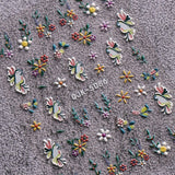 JMEOWIO 6 Blatt 3D Nagelsticker Ostern Nail Art Sticker Selbstklebend Nagelaufkleber 5D Stereoskopisch Süßer Hase Ei Decoratie Nageldesign Zubehör
