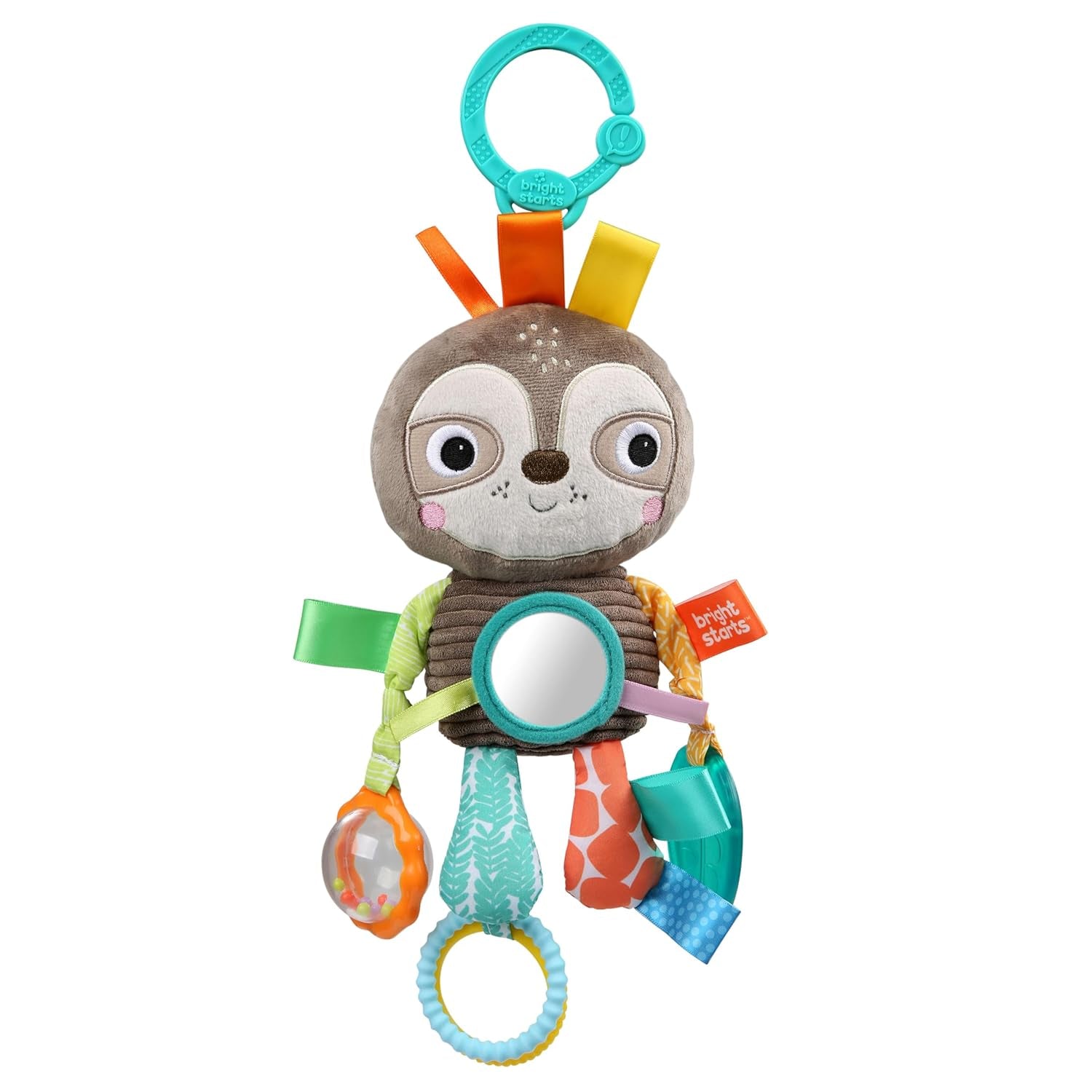 Bright Starts Kinderwagen, luiaard - met rammelaar, spiegel en taggie-lussen Bebe Toys Naty Shop