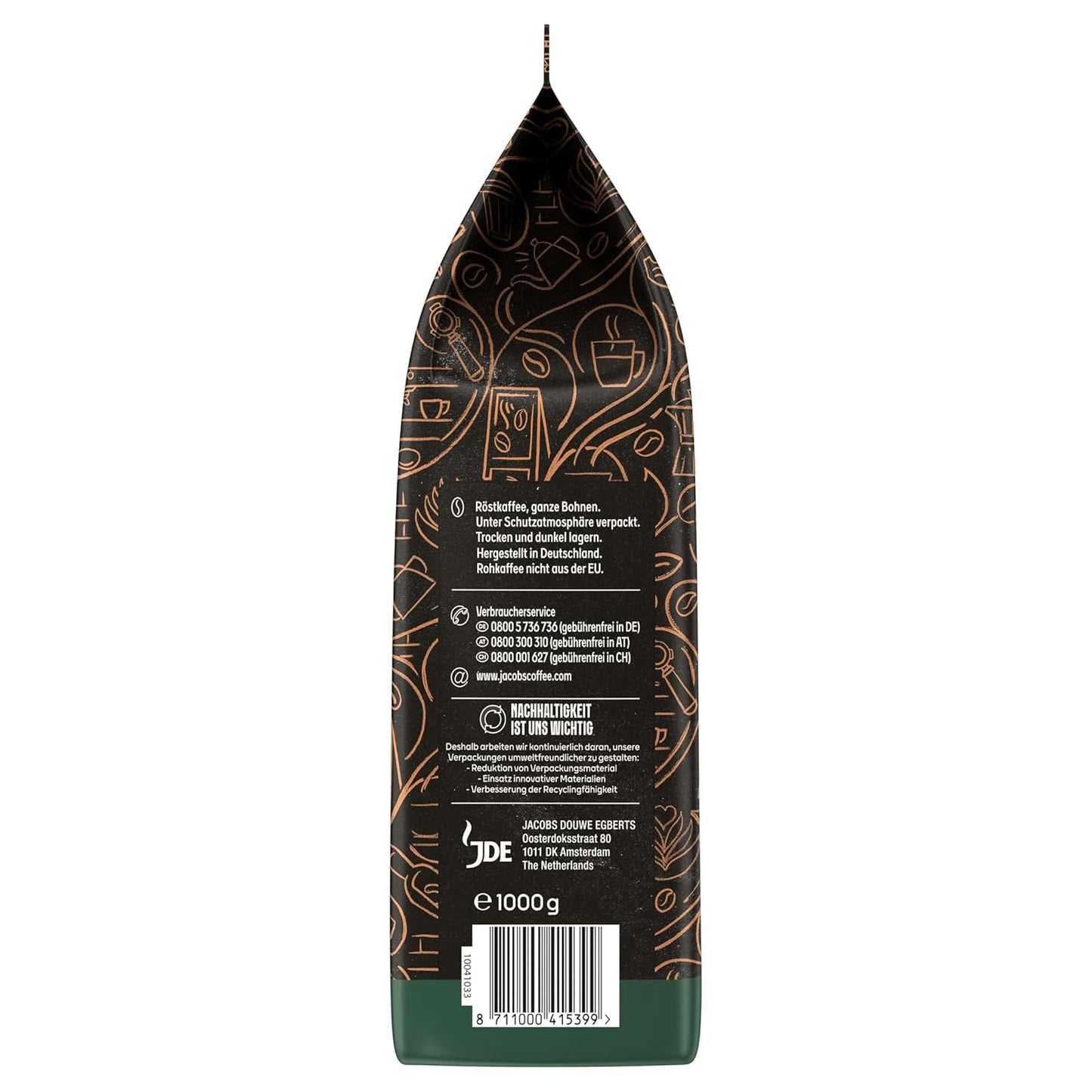 Hele bonen koffie JACOBS Barista Editions Crema Intense (4 x 1 kg)