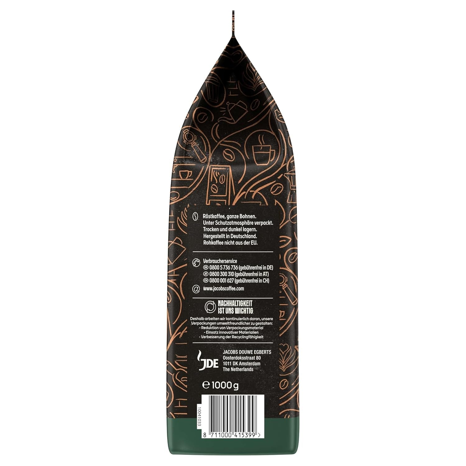 Hele bonen koffie JACOBS Barista Editions Crema Intense (4 x 1 kg)