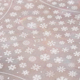JMEOWIO Nagelsticker Weihnachten 8 Blatt Nagelaufkleber Selbstklebend Weiße Schneeflocken Winter Nail Art Sticker Decoratie Nageldesign Zubehör