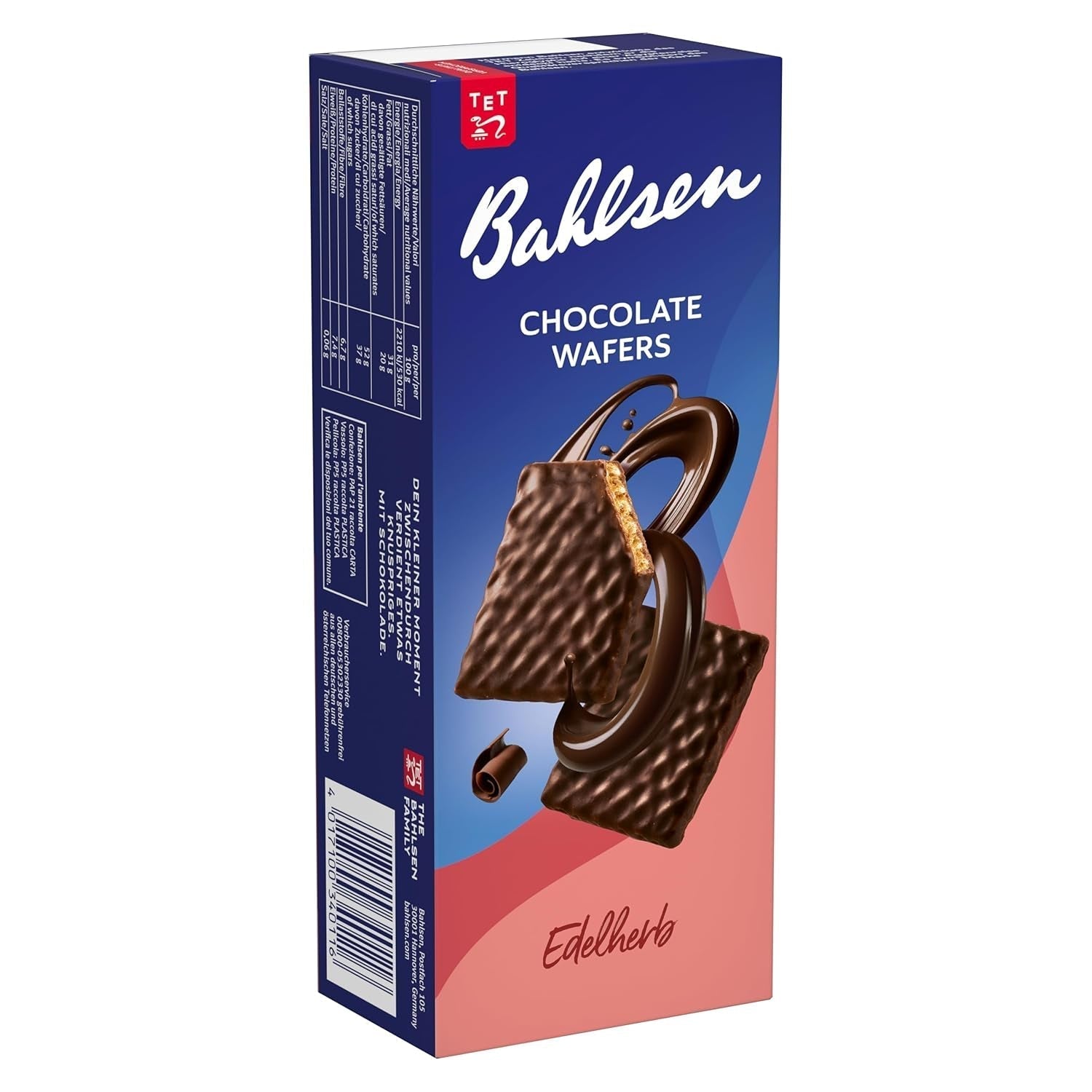 BAHLSEN Edelherb chocoladewafels - Edelherb chocoladewafel (1 x 97 g)