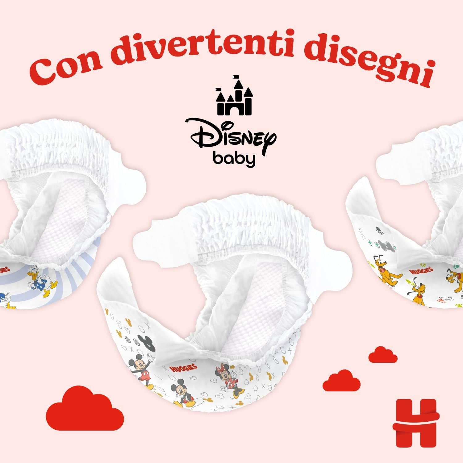 Huggies Ultra Comfort/Little Movers luiers, maat 3 (4-9 kg), Disney Design, absorberend, volledige bescherming, 126 stuks