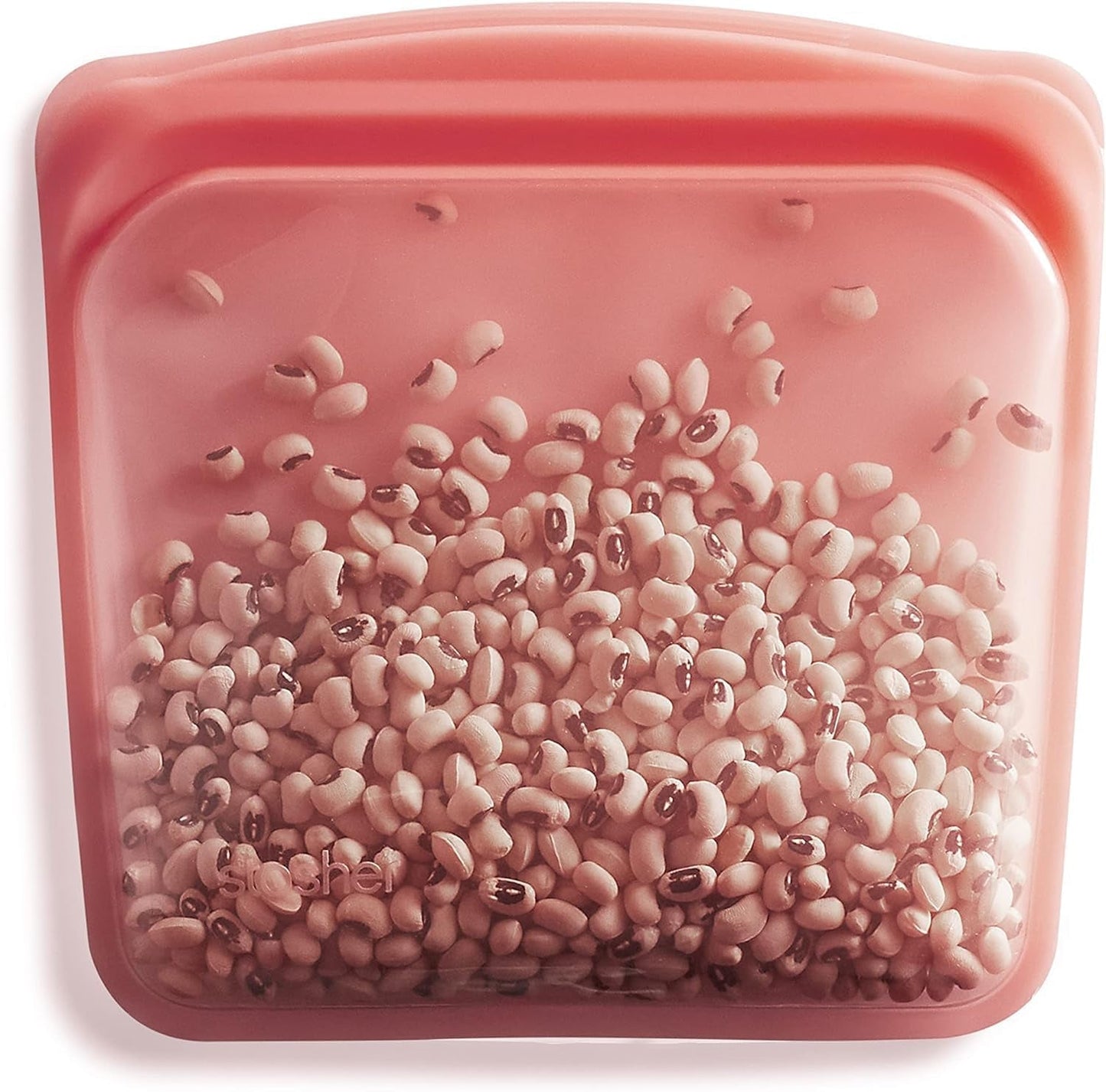 Stasher Bag Herbruikbare premium siliconen voedselzak Sandwichzak Doorzichtig Duurzaam Oven Vaatwasmachine Vriezerbestendig Milieuvriendelijke lunchtas Lekvrij 828ml Voedselopslagdozen Naty Shop Rood