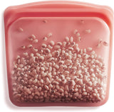 Stasher Bag Herbruikbare premium siliconen voedselzak Sandwichzak Doorzichtig Duurzaam Oven Vaatwasmachine Vriezerbestendig Milieuvriendelijke lunchtas Lekvrij 828ml Voedselopslagdozen Naty Shop Rood