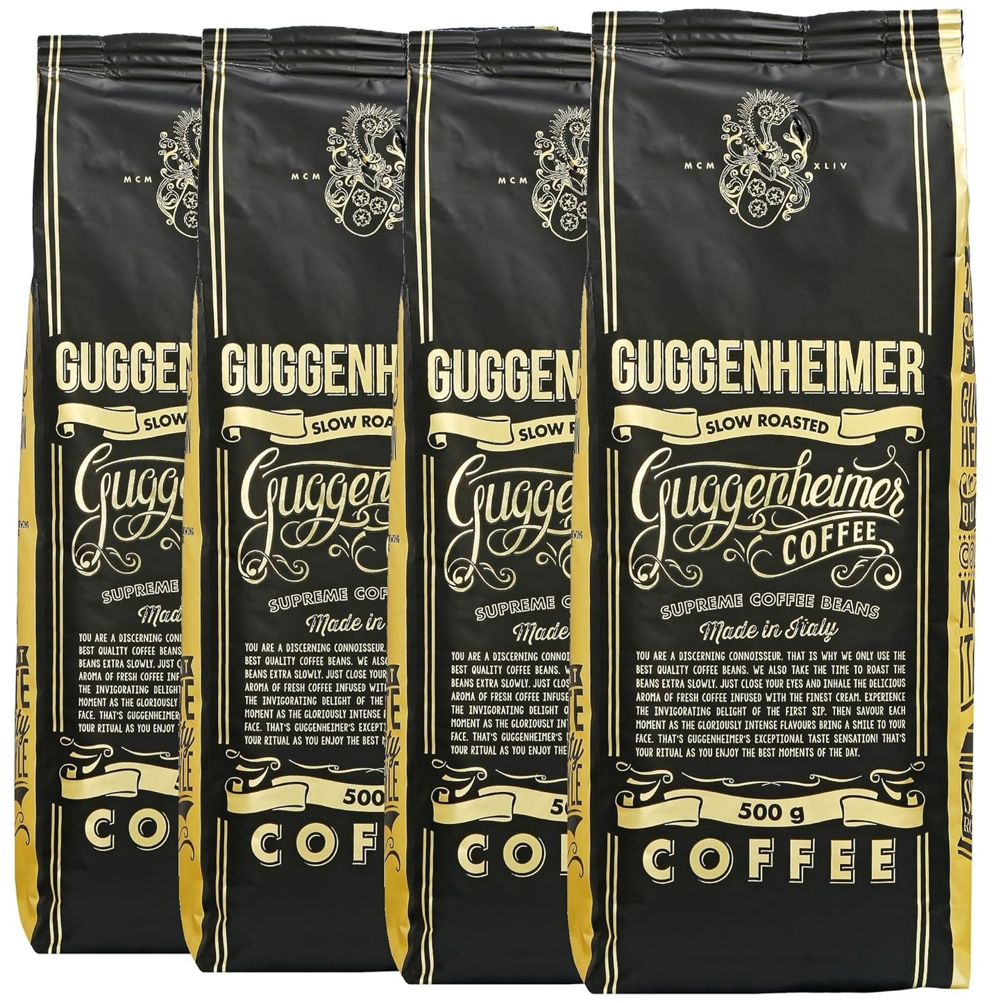 - Kaffeebohnen 2kg - Extra langzame geröstet - wenig Säure und Bitterstoffe - Barista-Qualität - Finest Cream - Beste Espresso für Fullyautomaten - 4 x 500 g