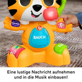 Fisher-Price Baby en peuter Beat Bande Lern & Tanz Tiger Justin Educatief speelgoed met geluiden en verlichting voor baby's vanaf 9 maanden, Duitse editie, HYL31 Babyspeelgoed Naty Shop