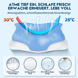 Cloudétoile Nekkussen Memory Foam Kussen - 2 in 1 Ergonomisch Orthopedisch Kussen Visco Foam Kussen Zijslaper Neksteun Kussen In hoogte verstelbaar Memory Foam Kussen Wit 64X38X12cm Cervicale Orthopedische Kussens Naty Shop